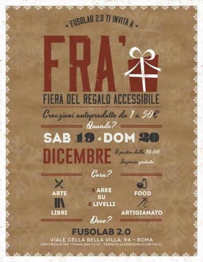 FRA&#039; - Fiera Regalo Accessibile - 19 e 20 dicembre